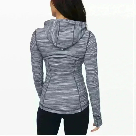 Lululemon Hooded Define Jacket *Nulu Space Dye Heathered Nocturnal Teal Sz8 EUC - Picture 2 of 9